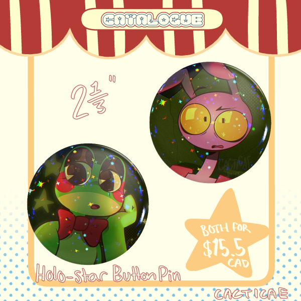 TADC Ribbit + Jax Holographic-Star Button / Badge