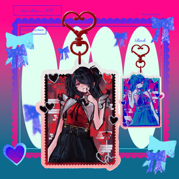Ame-Chan from Needy Streamer Overload—Acrylic double-sided keychain