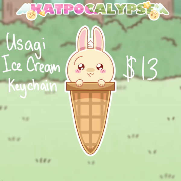 Usagi Ice Cream Keychain