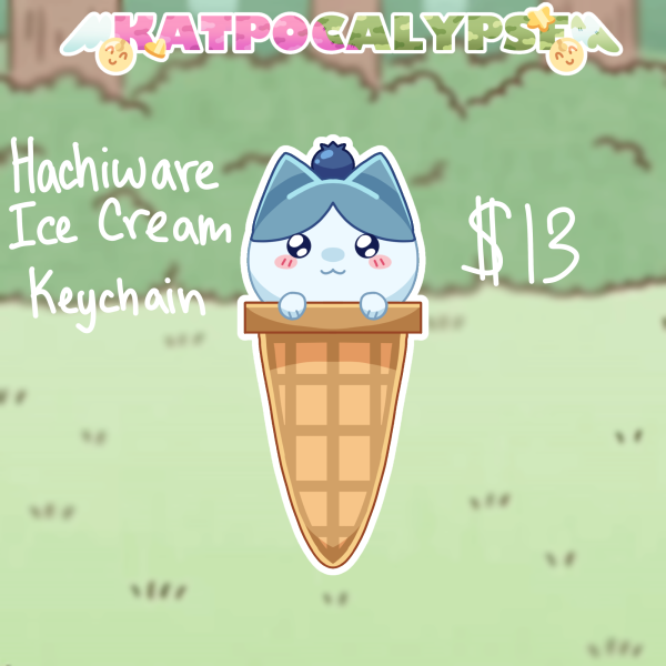 Hachiware Ice Cream Keychain