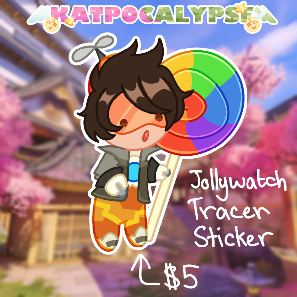 Jolly Tracer Overwatch Sticker
