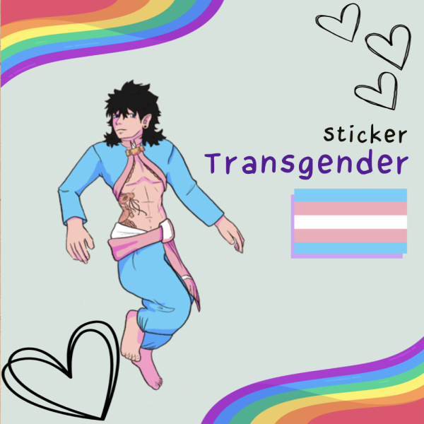 Trans-Pride Character Clear Vinyl Die Cut Stickers