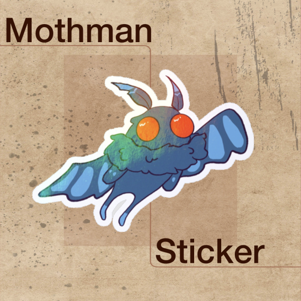 MothMan Flying Die Cut Stickers