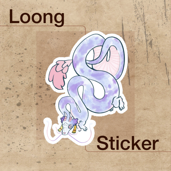 Mythology Loong Dragon Die Cut Stickers