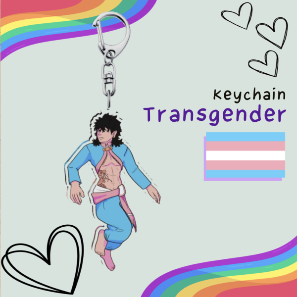 Trans-Pride Character Clear Acrylic Keychains