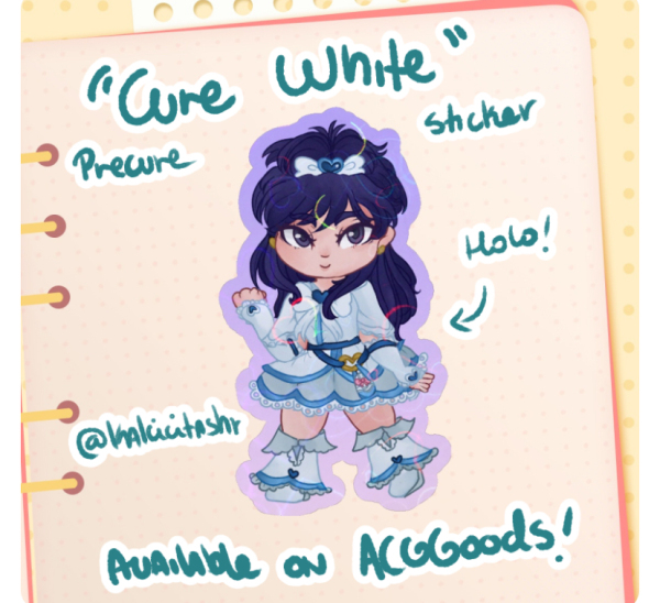 Cure White - Precure Holo Sticker