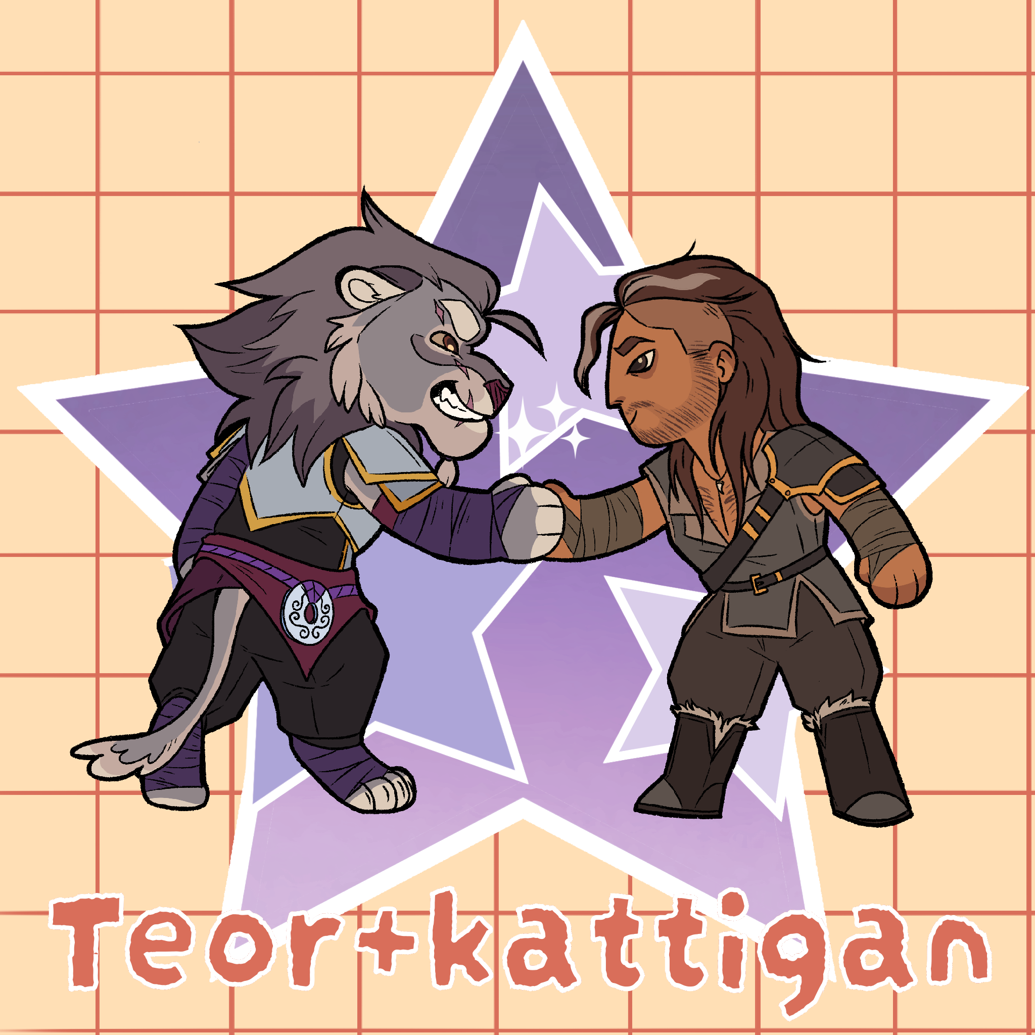 Cat and Kat keychain