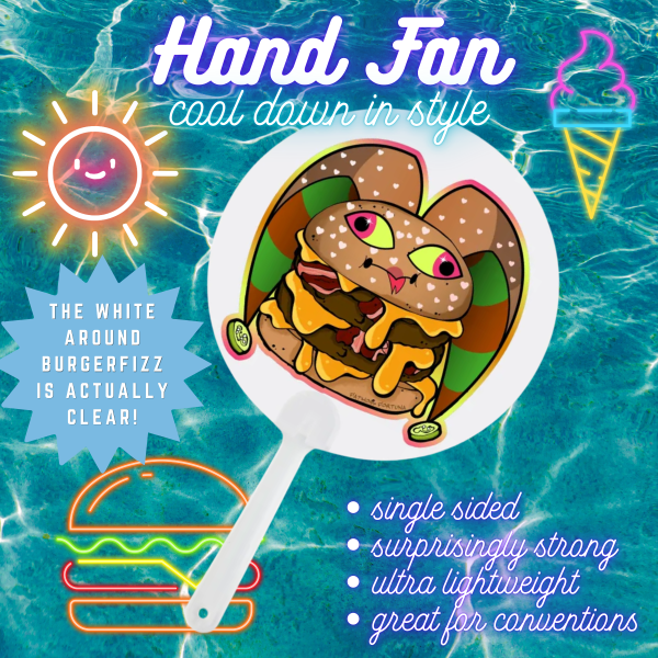 Burger Fizz Hand Fan