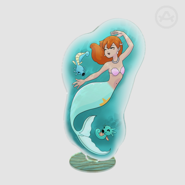 Tomboyish mermaid and friends