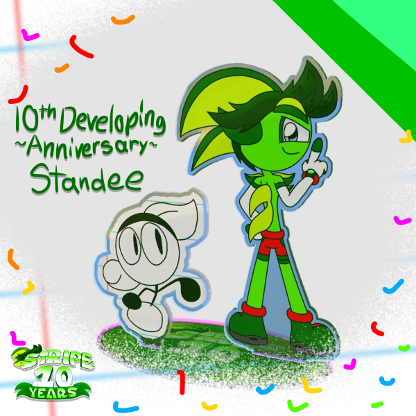 Stripe Planty 10 Developing Years Acrylic Standee