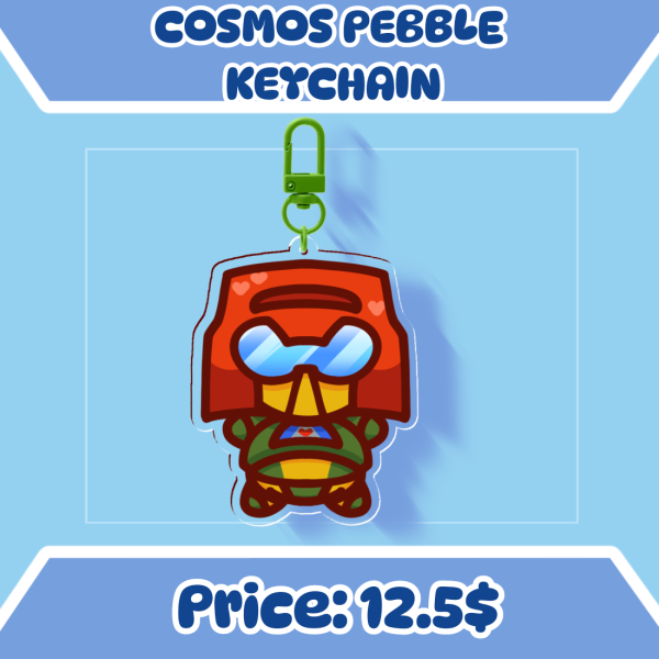 Cosmos Pebble Keychain