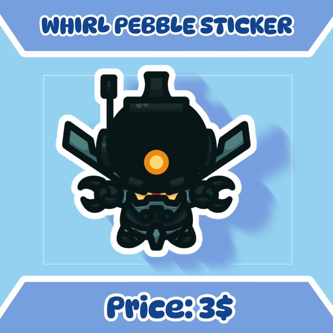 Whirl Pebble Sticker