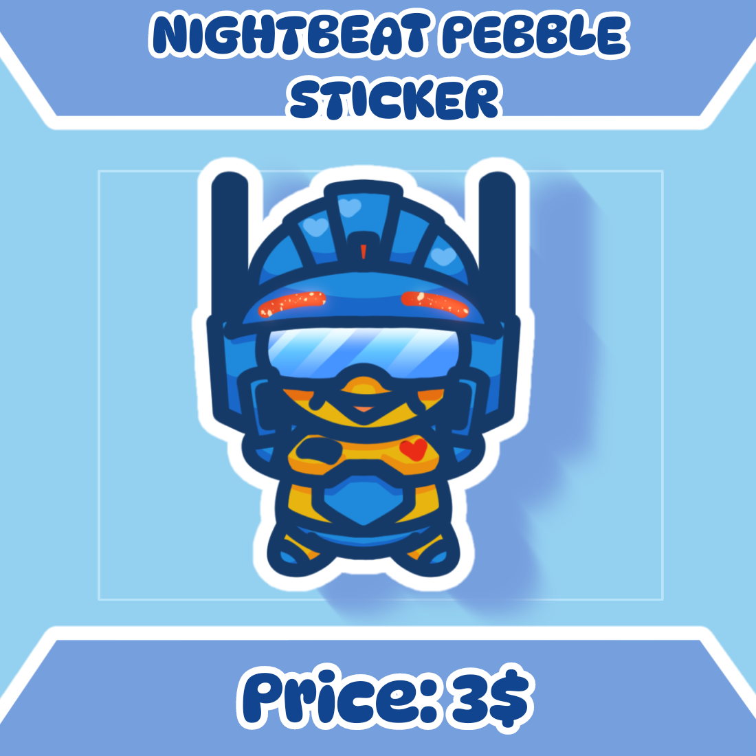 Nightbeat Pebble Sticker