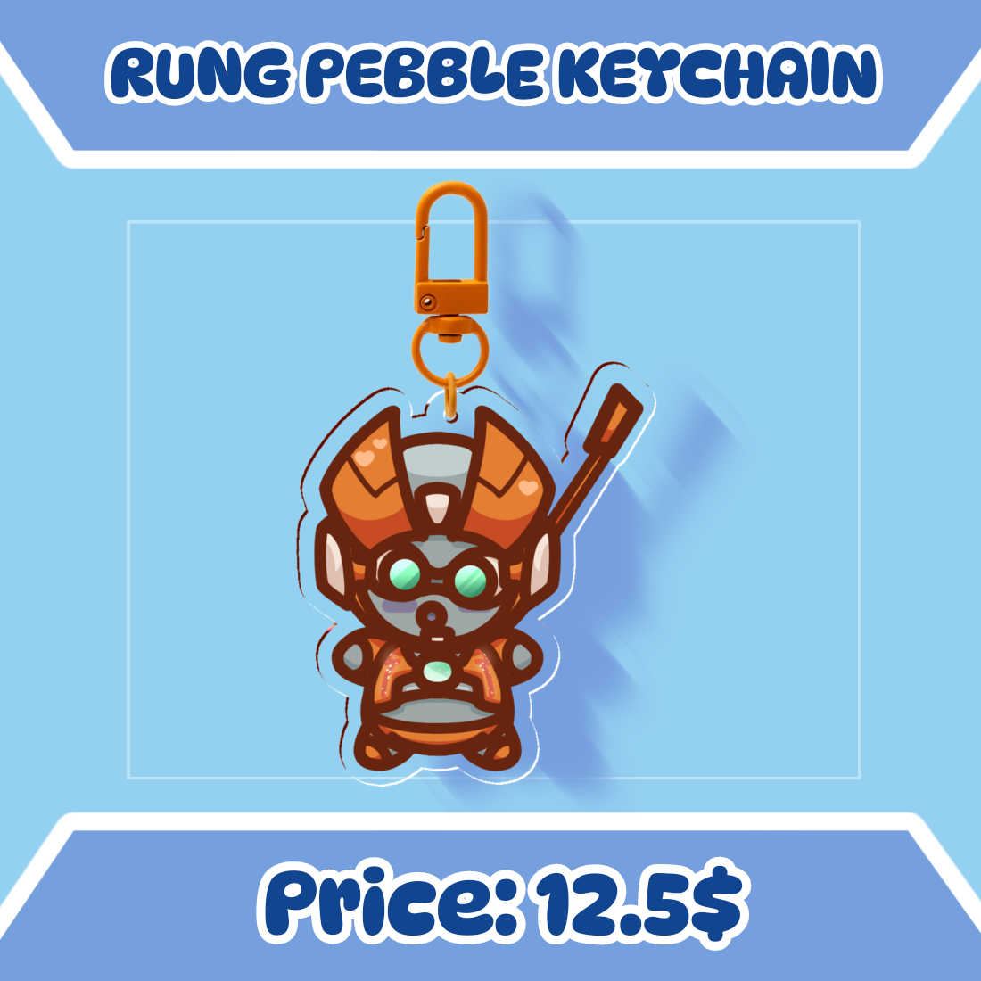 Rung Pebble Keychain