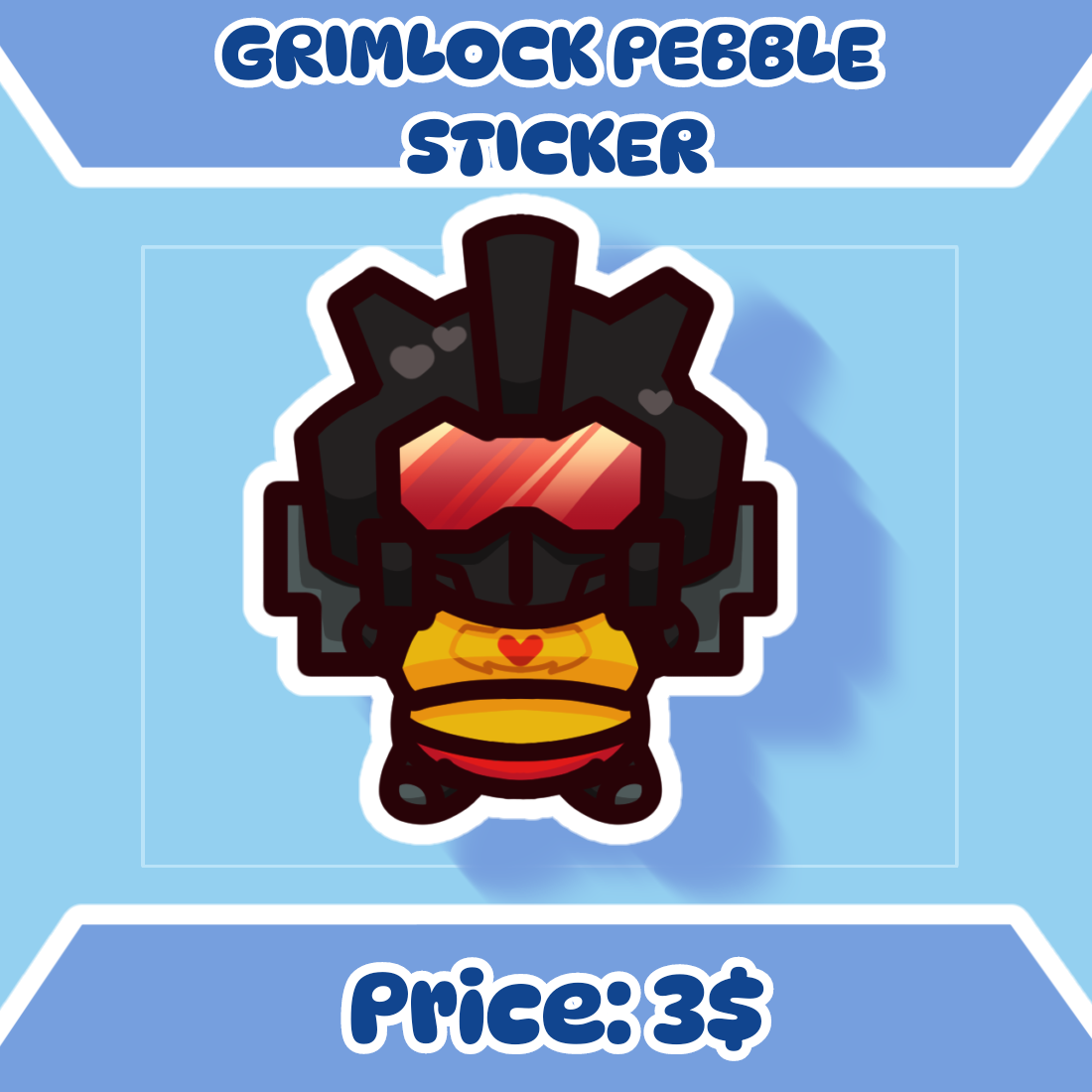 Grimlock Pebble Sticker