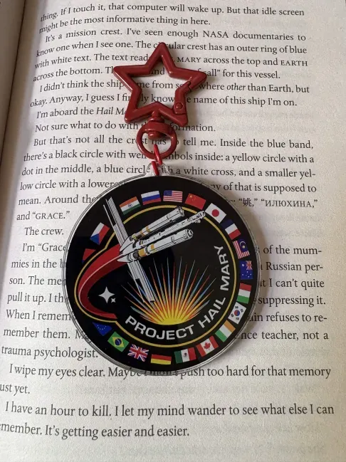 Project Hail Mary Double Sided Mission Patch Keychain