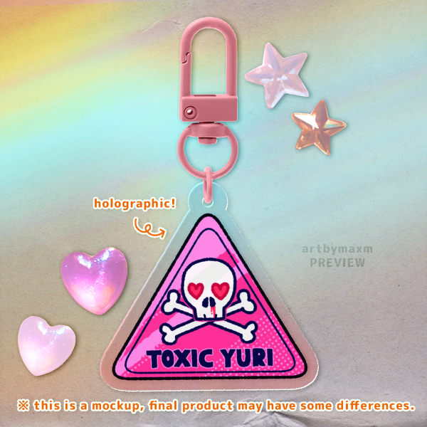 Toxic Yuri Holographic Acrylic Keychain