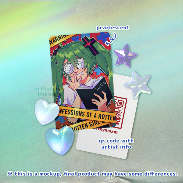 Miku - Confessions of a Rotten Girl Photocard 【 Vocaloid/Hatsune Miku 】
