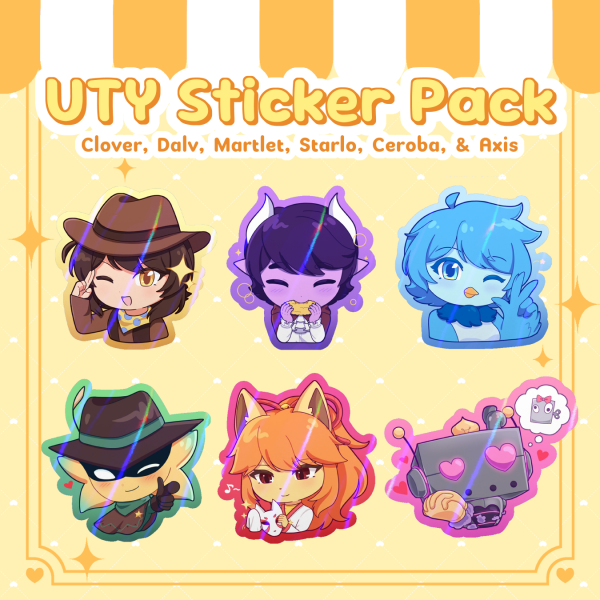 UTY Die Cut Sticker Pack 💛 (Undertale Yellow)