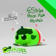 Stripe Planty Mochi Plush Keychain