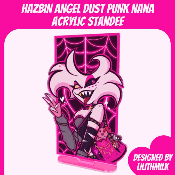 Hazbin Hotel Angel Dust Punk Nana Full Bleed Acrylic Standee