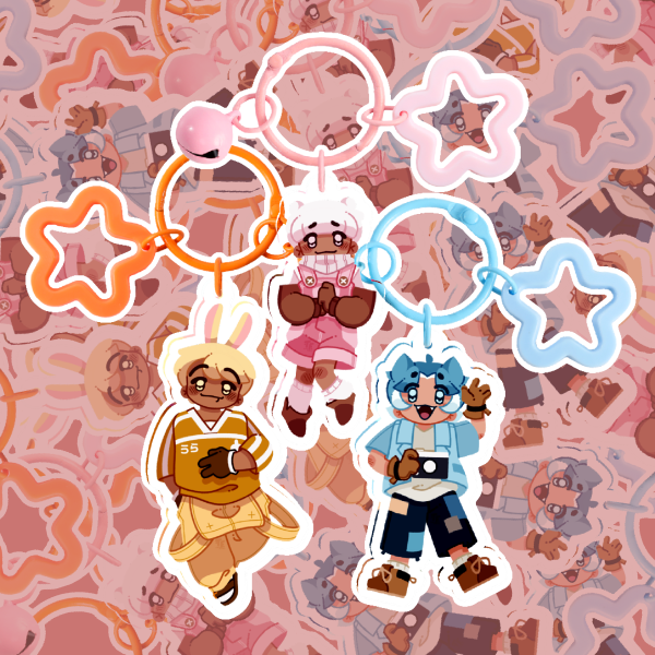 Chiikawa Gijinka Trio Keychain Set