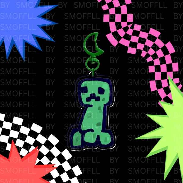 Creeper Minecraft --- Classic Acrylic Keychain