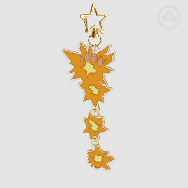 Bakugo connected explosion keychain