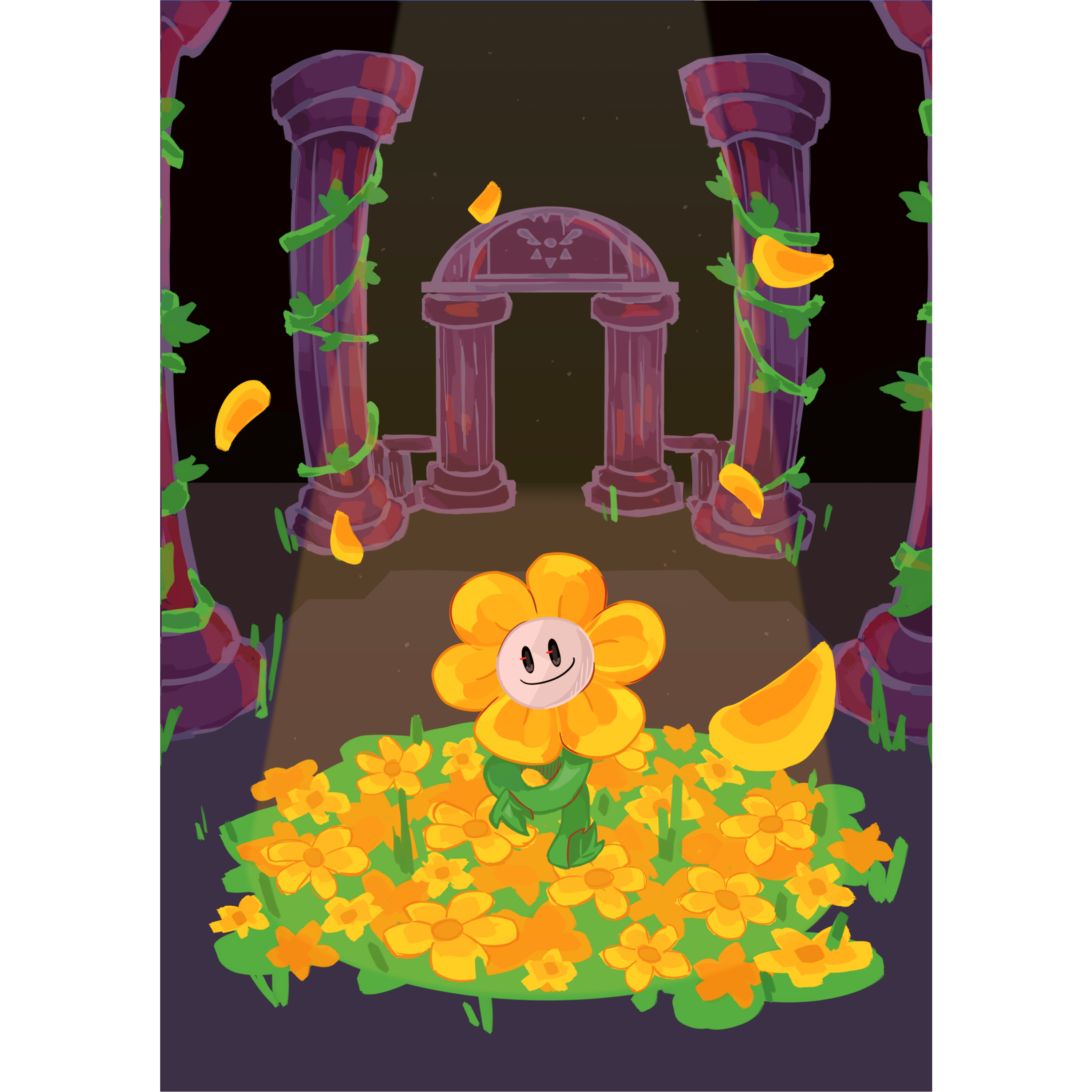 Flowey🌼Undertale A5 size poster print