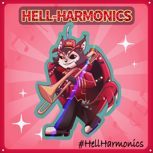 Husk Hazbin Hotel Marching Band Sticker