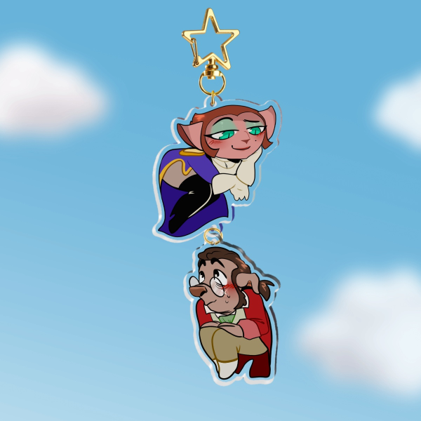 Captain Amelia and Dr. Doppler Connection Acrylic Keychain