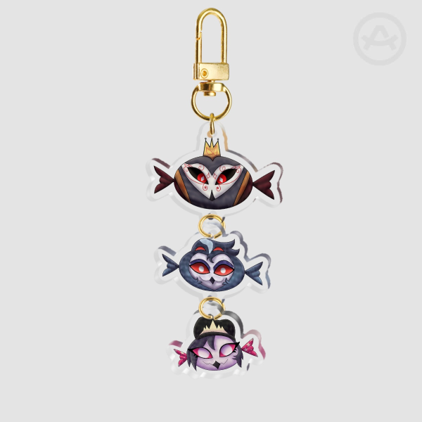 Candy Paimon Stolas and Octavia Connection Keychains