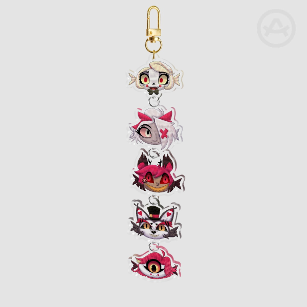 Candy Hazbin Hotel Staff Connection Keychains