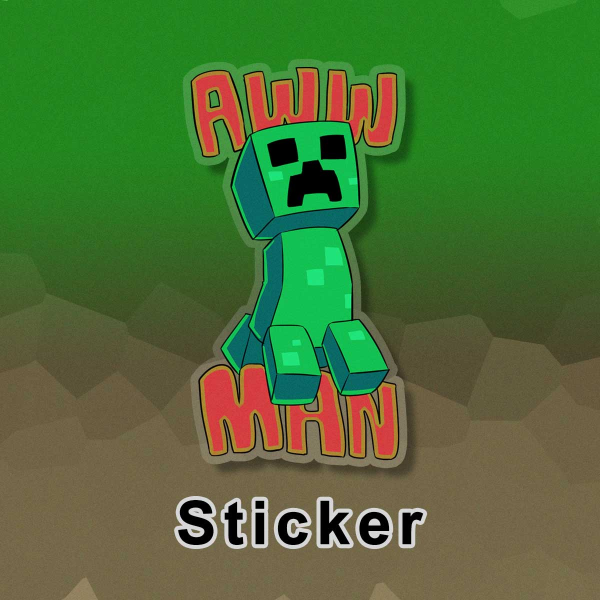 Aww man Creeper clear sticker