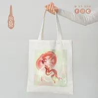 "Tomato Parasol" • Vertical Canvas Tote Bags