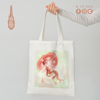 "Tomato Parasol" • Vertical Canvas Tote Bags