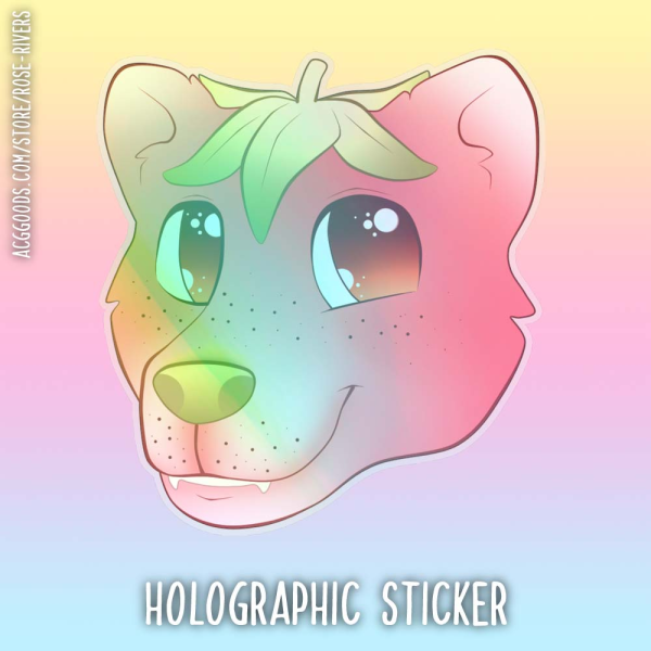 Strawbeary Holographic Sticker - 3 Inch