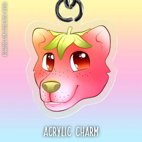 Mini Strawbeary Keychain Charm