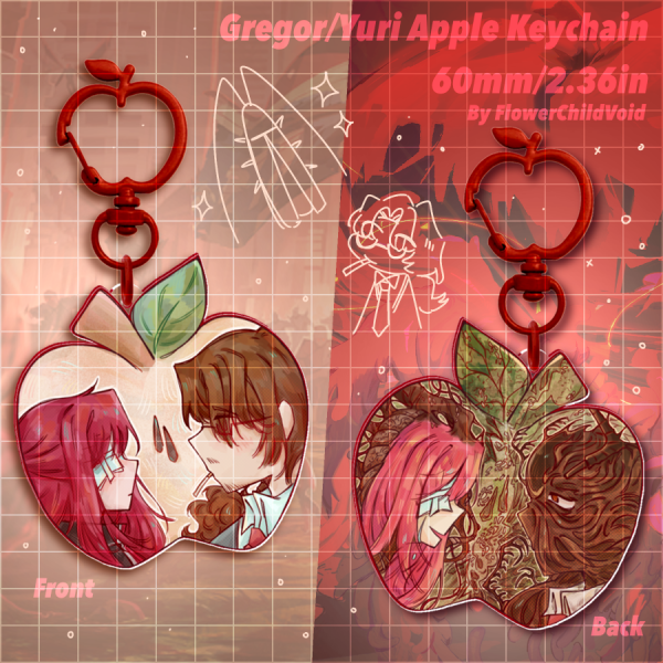 Gregor and Yuri Apple Keychain