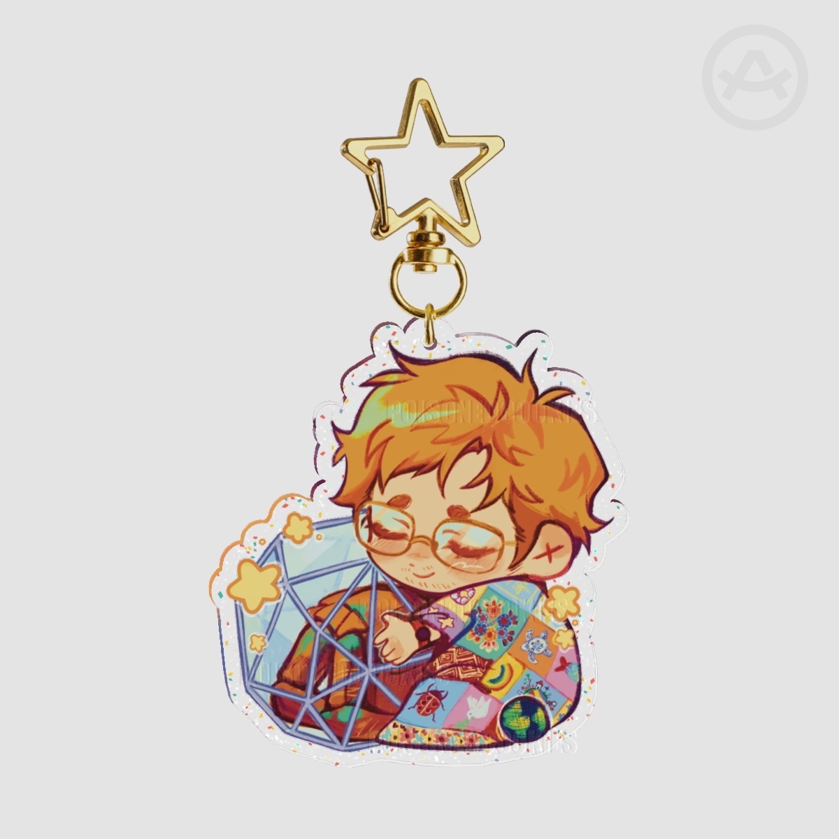 Grace & Rocky Glitter Keychain
