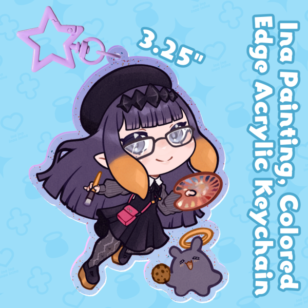 Ina Painting Colored Edge Acrylic Keychains