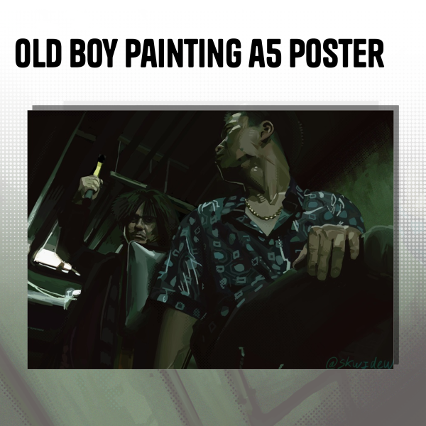 Old Boy Painting A5 Poster