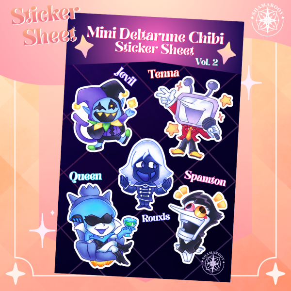[Deltarune] Vol.2 Mini Deltarune Chibi Sticker Sheet