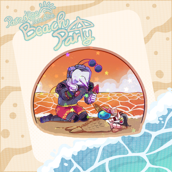 Spamton and Tenna Summer Sticker
