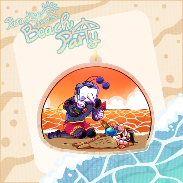 Spamton and Tenna Summer Ripple Keychain