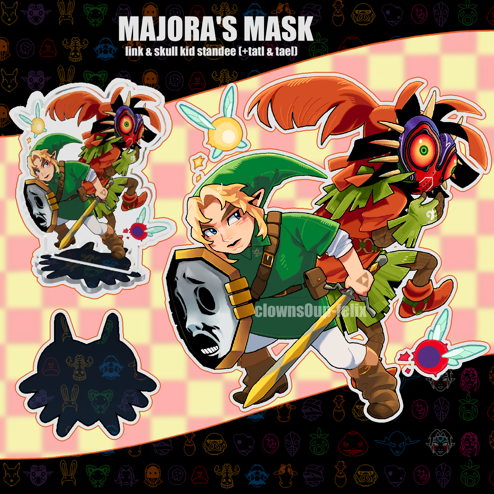 🪲MM Link & Skull kid Acrylic Standee (+Tatl & Tael)