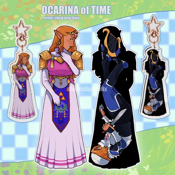 👑OOT Zelda/Sheik double sided Keychain
