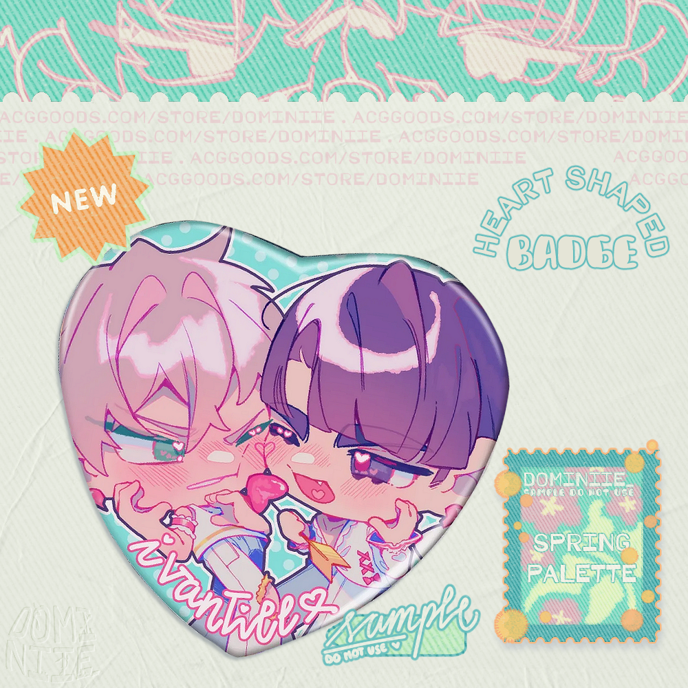 IvanTill Valentine's Day 𖹭 Heart Shaped Badge