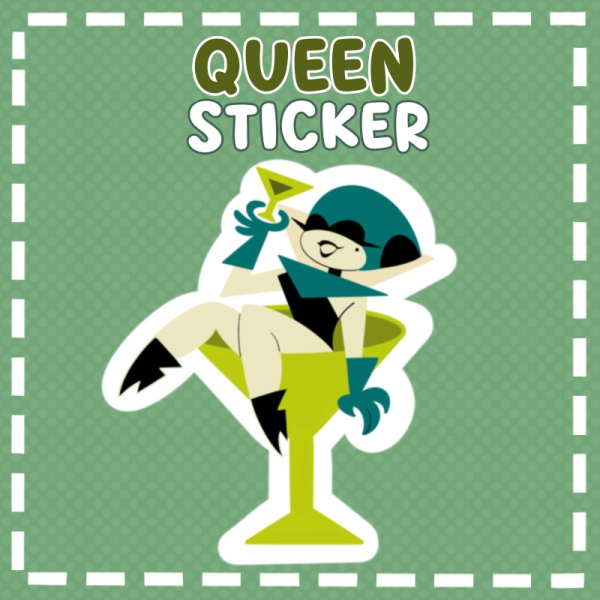 Acid Glass Queen Sticker