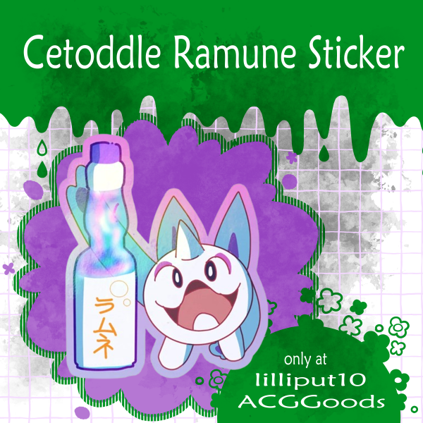 Cetoddle Ramune Sticker